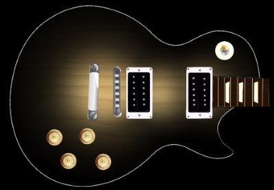 Silver Sunburst Guitar Skin
