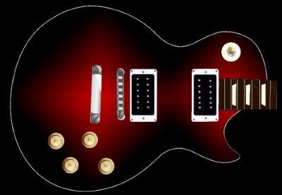 Red Sunburst Guitar Skin