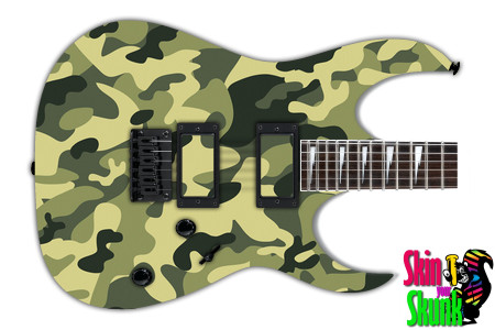  Guitar Skin Camo Green 13 