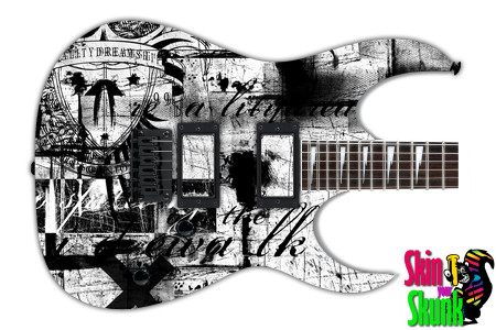  Guitar Skin Industrial Lettering 